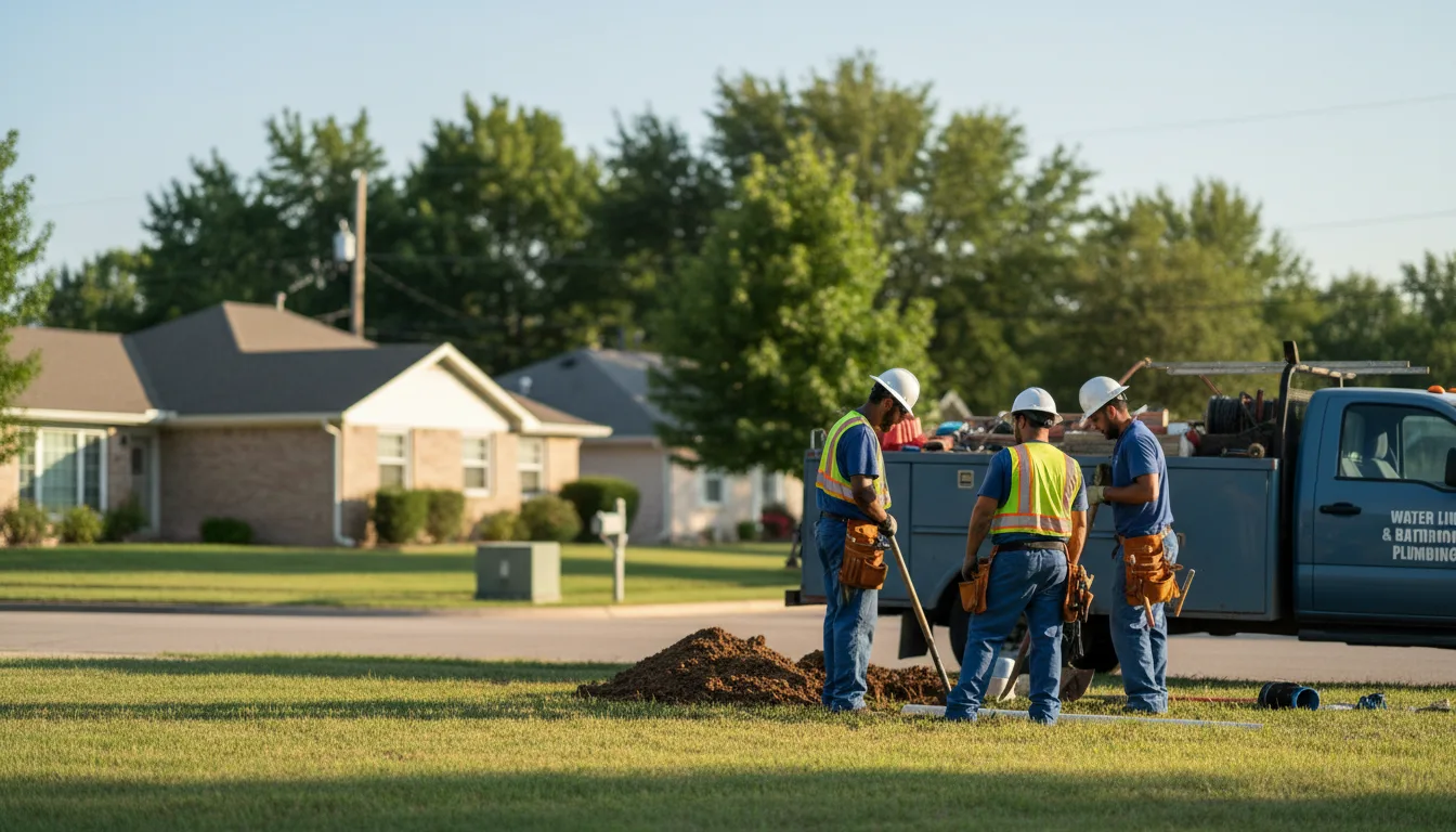 Residential water line and bathroom plumbing service in Harrison, NE